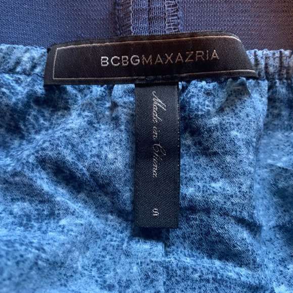 BCBG Max Azria Dillon Pleated Panel Maxi Skirt - Blue and White - Picture 4 of 5